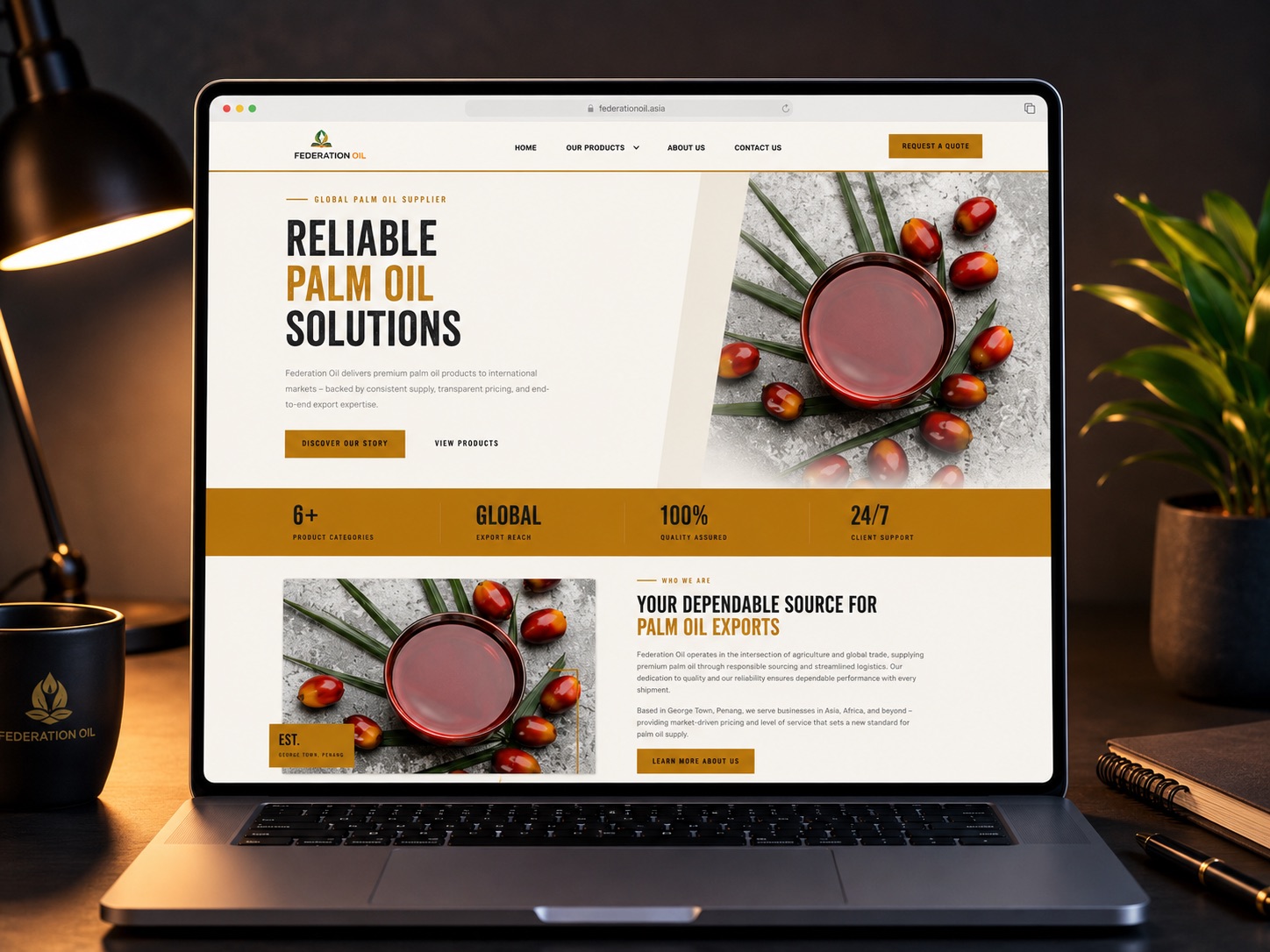 Federation Oil website preview