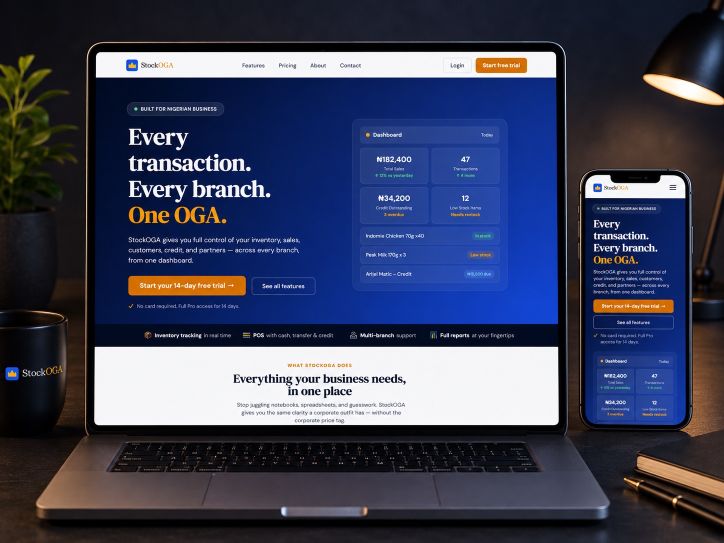Stockoga website preview