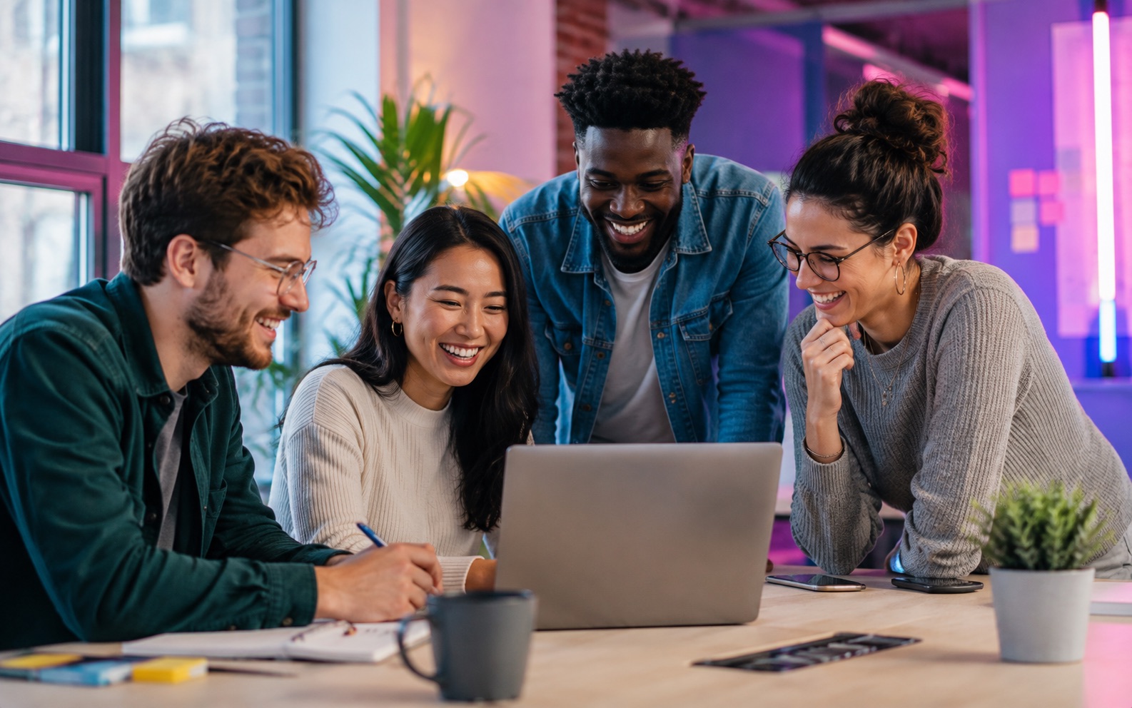 The Growth Acquisition team collaborating in their office